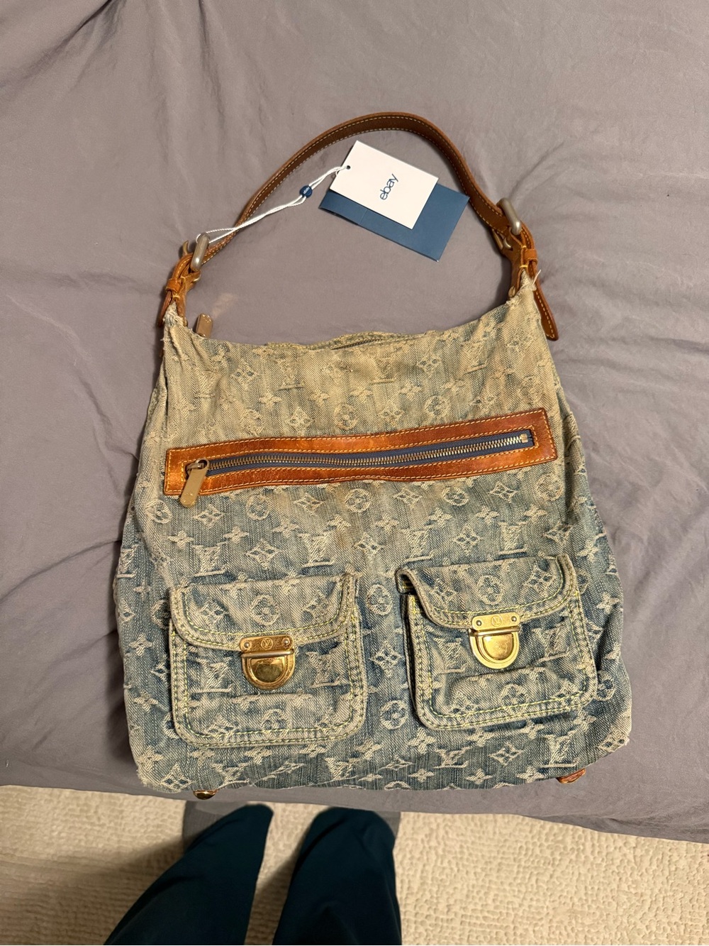 Louis Vuitton GM denim baggy